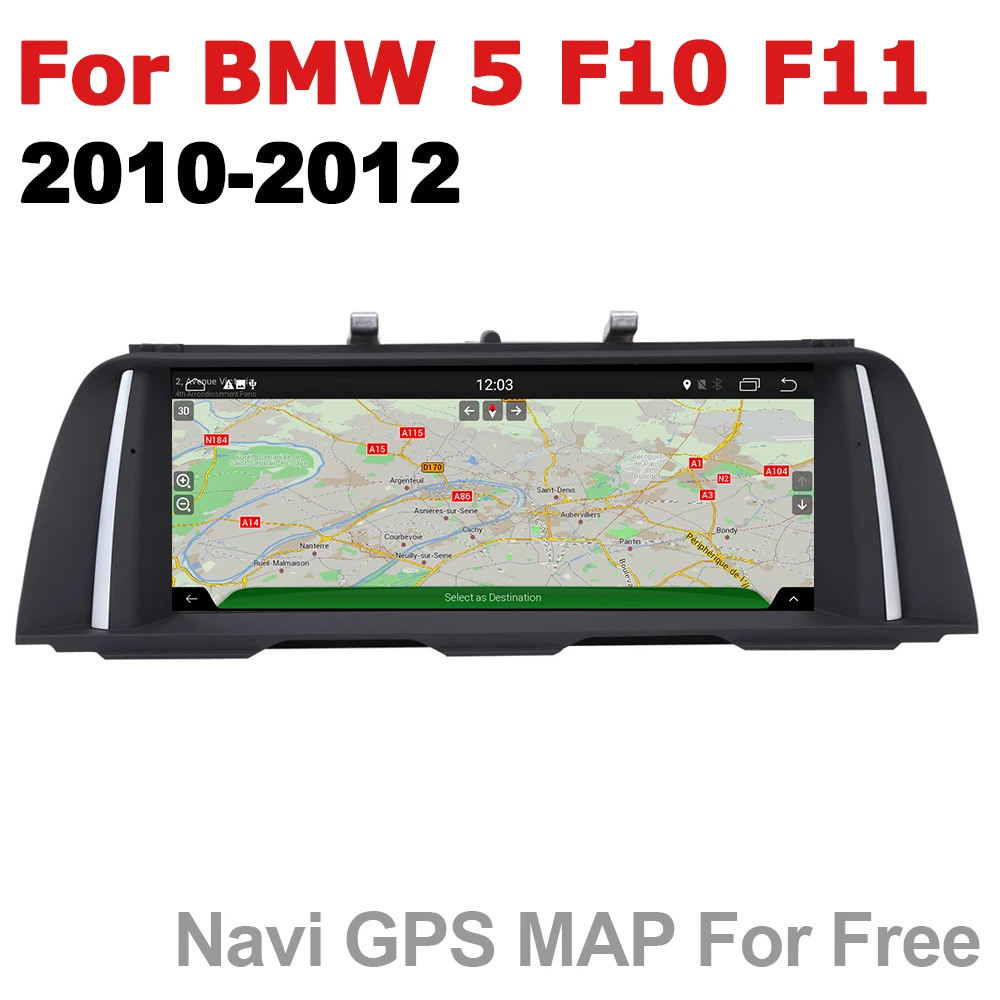 Автомобильный мультимедийный плеер с радио GPS Android для BMW 5 Series F10 F11 2010 ~ 2012 CIC стерео