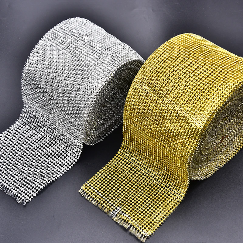 Высокое качество 5 ярдов/10 ярдов стразы сетка 24 ряда кристаллы отделка шитье