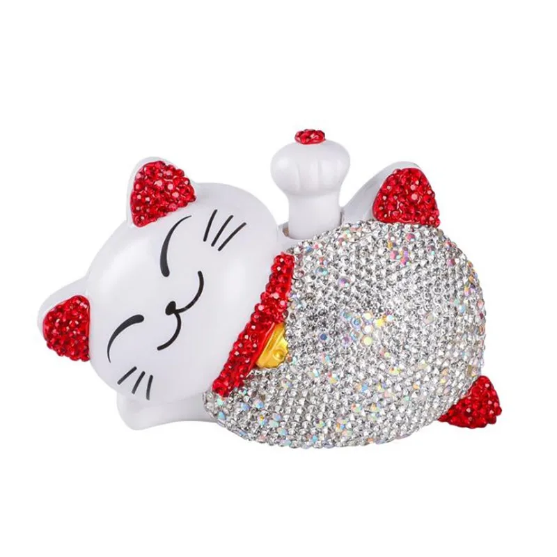 

High end gift creative car interior accessories balloon bottle car crystal lucky cat car decoration