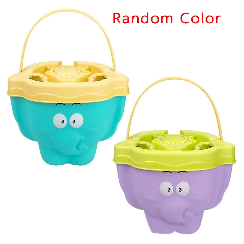 

Soft Plastic Elephant Beach Toys Sand Toys for Kids Sand Bucket Rake Shovel Set Beach Turtle Crocodile Hippo Molds Toys