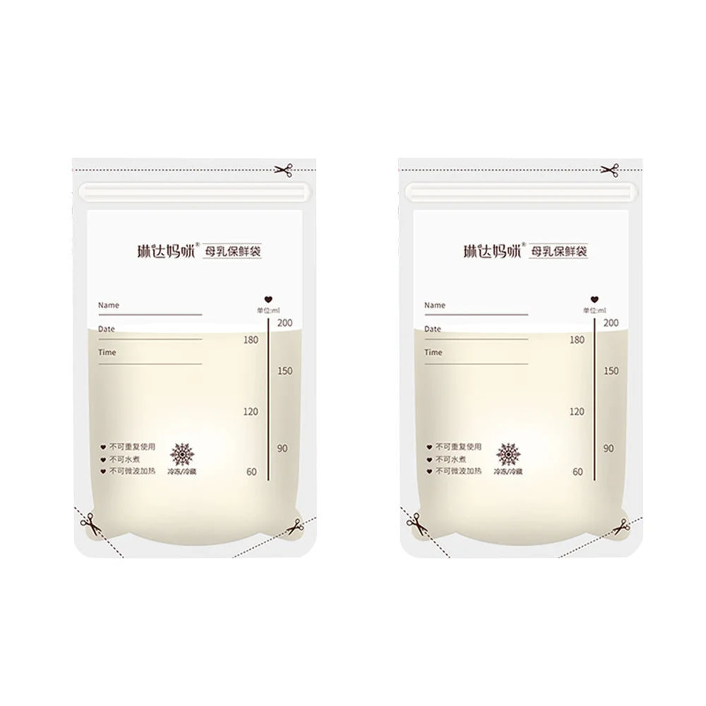 30 шт 200 мл одноразовые пакеты для хранения грудного молока герметичные детские с