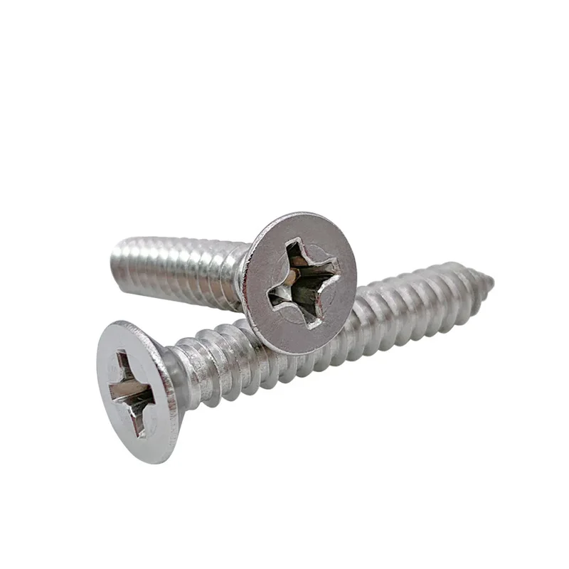 30pcs M4.2 Phillips countersunk screws cross flat head screw self-attack sharp tail bolt stainless steel GB846 9.5mm-70mm long |