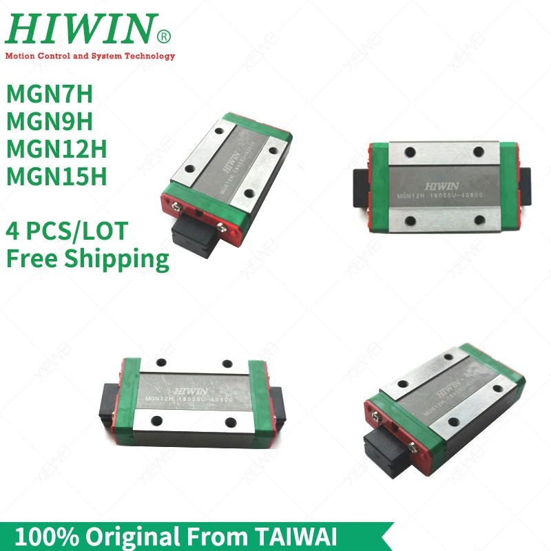 Бесплатная доставка 4 шт./лот HIWIN MGN7H MGN9H MGN12H MGN15H линейная направляющая блок для MGNR9C