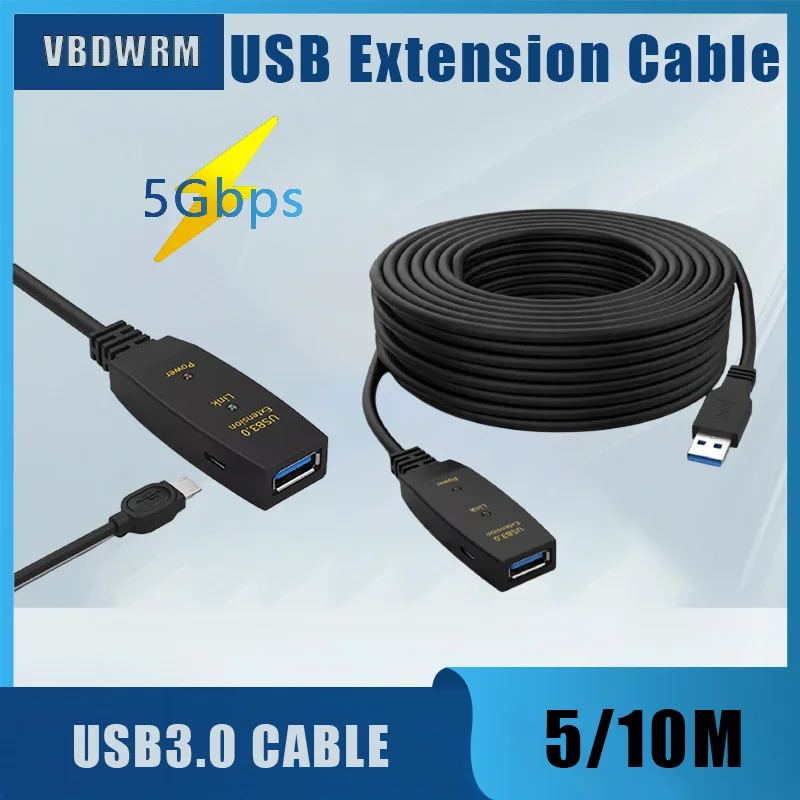 Active USB 3.0 extension cable 10M with amplifier Powered 10m usb 3.0 male to female extension cord
