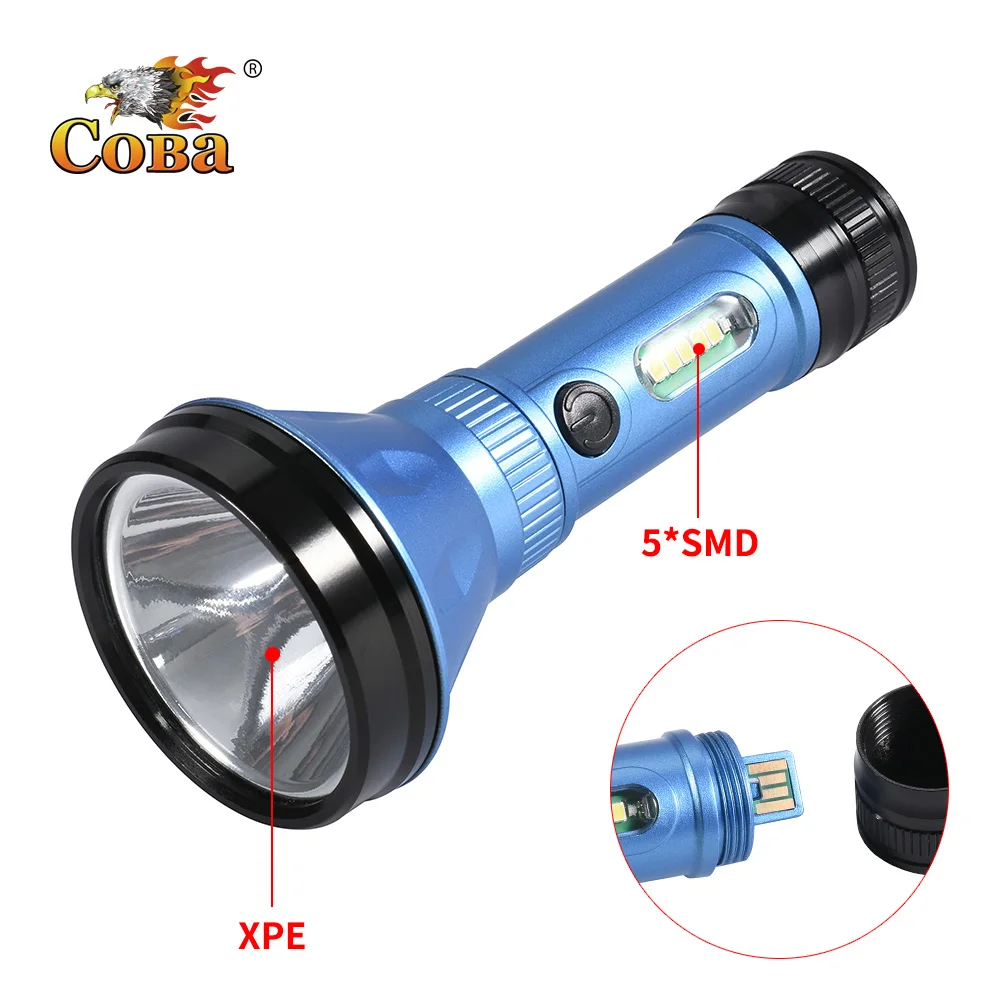 Светодиодный фонарик с COB матрицей Водонепроницаемый аварийный светильник