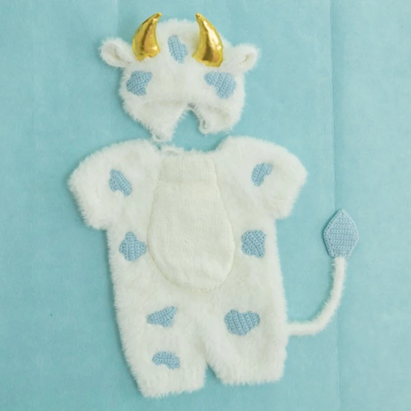 Conjunto de gorro de algod&oacute;n para beb&eacute;, mono y medias, accesorios de fotograf&iacute;a infantil para reci&eacute;n nacido, novedad de 2021, 3/5 uds.-2