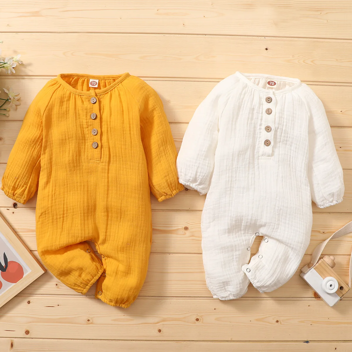

Baby Clothes Suit New Long Sleeve One Piece Romper BodyToddler Girl Outfit Newborn Girl Boy Spring Clothes 0 To 24 Months