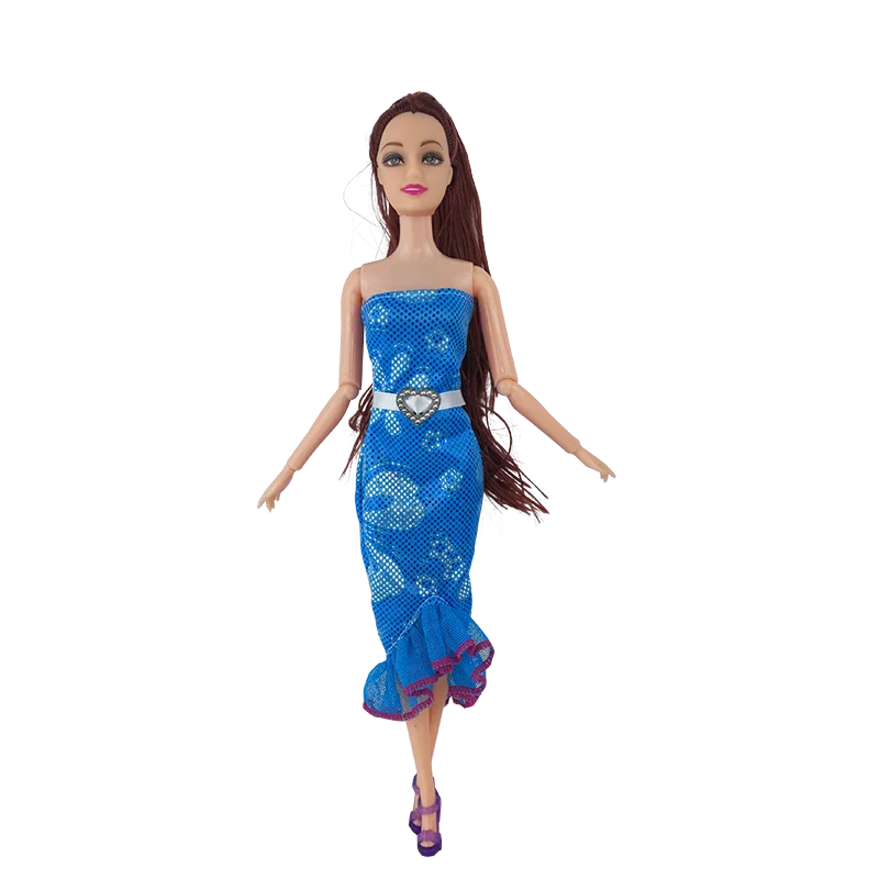

6 pieces/30 cm doll clothes according to sweet fishtail dress doll dress girls dress up