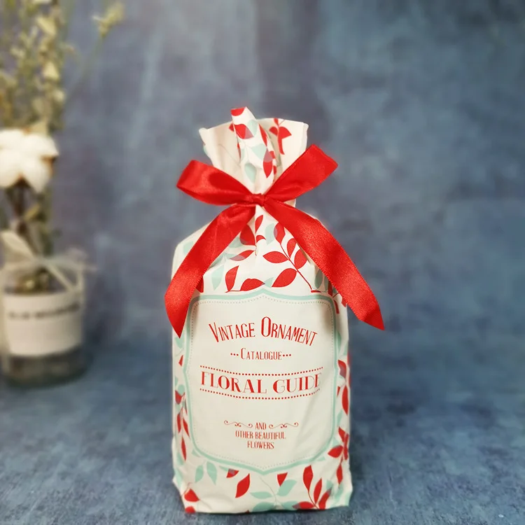 Christmas bag-24 10PCSNew Year Christmas Bag Christmas Gift Bag Candy Cookies Plastic Bag for Packaging Food Gift Drawstring Drawstring Pocket - Color: Christmas bag-24
