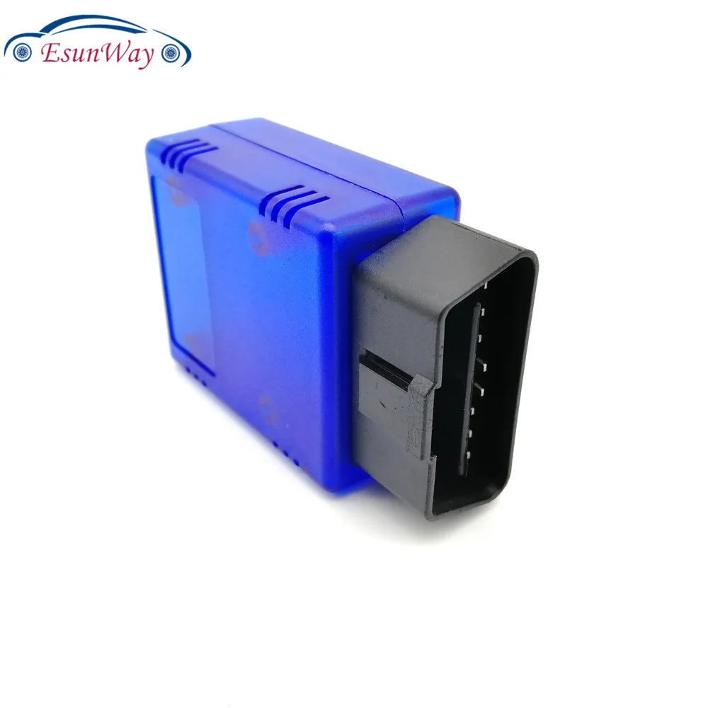 10pcs/Lot! ELM 327 OBD2 OBD 2 OBDII OBD-II Interface adaptor connector ELM327 bluetooth blue shell | Автомобили и мотоциклы
