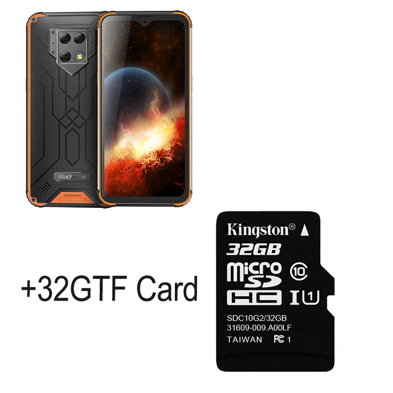 Blackview BV9800 Helio P70 Android 9,0 6GB+ 128GB смартфон 48MP задняя камера IP68 Водонепроницаемая 6580mAh 6," FHD мобильный телефон - Цвет: Orange N 32G card