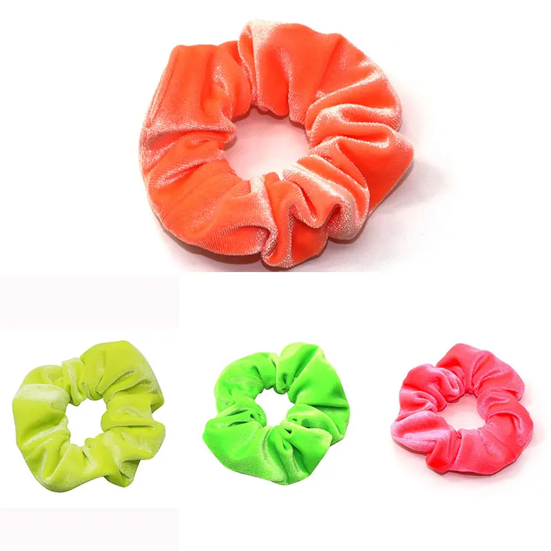 Новинка 2019 флуоресцентные цветные бархатные резинки для волос резинка