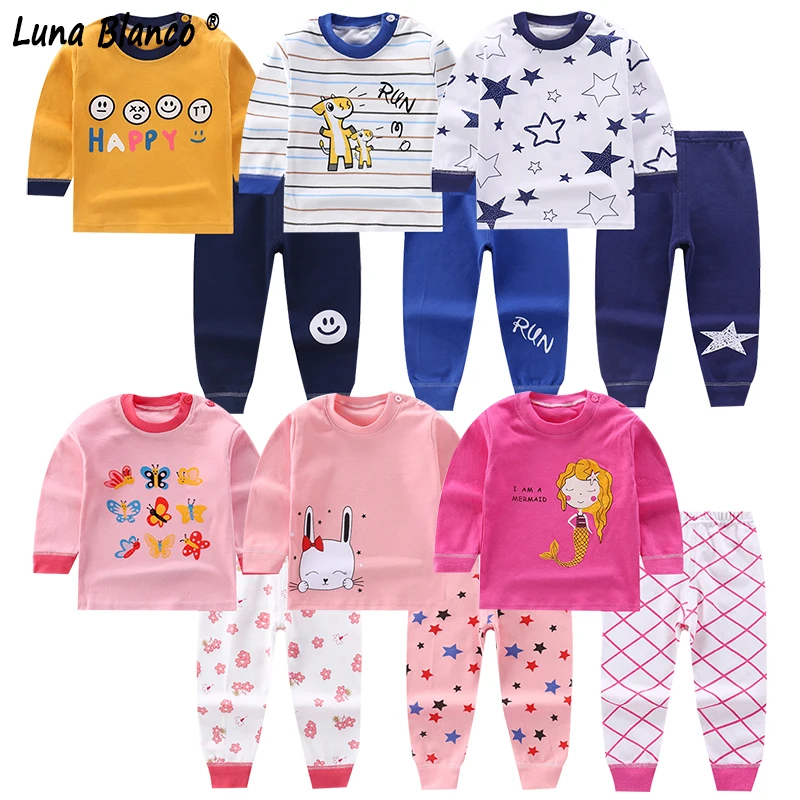 

Pajama Sets 6M-5T Fall Underwear Cotton Toddler Boys Clothing Set Winter NB Children's Kids Clothes Girls Pyjama Bebe Outfits