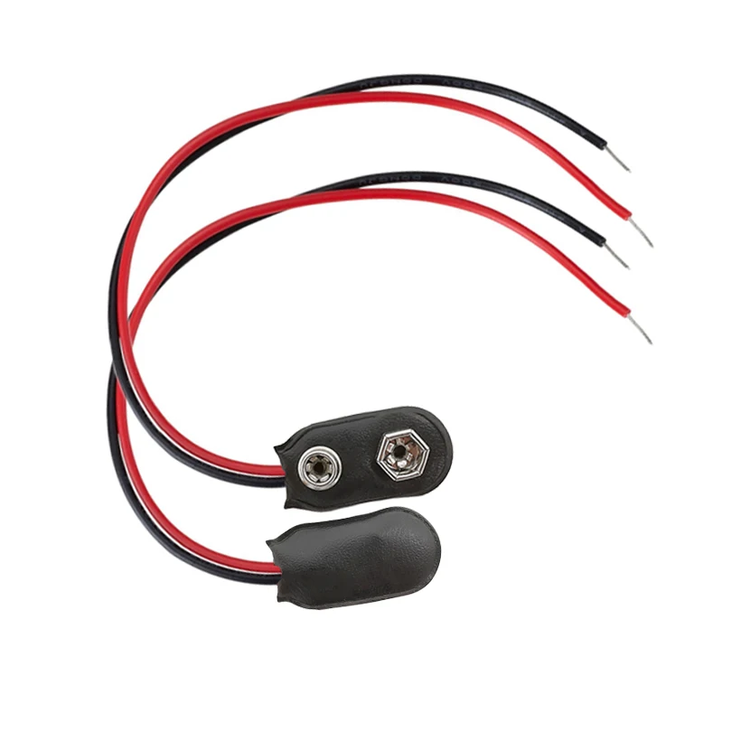 10 шт., зажимы для аккумуляторов PP3 MN1604 9 В, соединитель I типа 15 см, держатель провода, зажим, соединительный провод для ящиков для хранения аккумуляторов