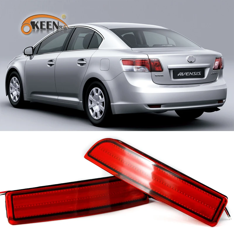 2 шт. Светодиодный отражатель заднего бампера для седана Toyota Avensis 2009 2010 2011