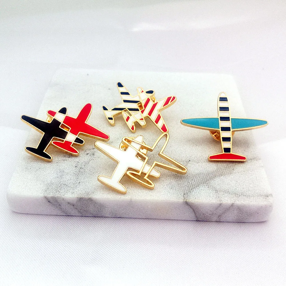 

plane Enamel Pins Custom Love Brooches Lapel Pin Shirt Bag Aircraft Ferry Badge Mini Jewelry Gift For Kids Friends