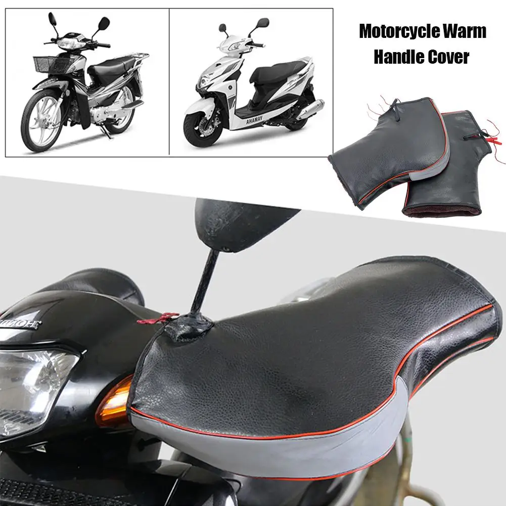 1 Pair Motorcycle Handlebar Gloves Windproof Winter Thickened Warm Muffs Thermal Cover for Riding | Автомобили и мотоциклы