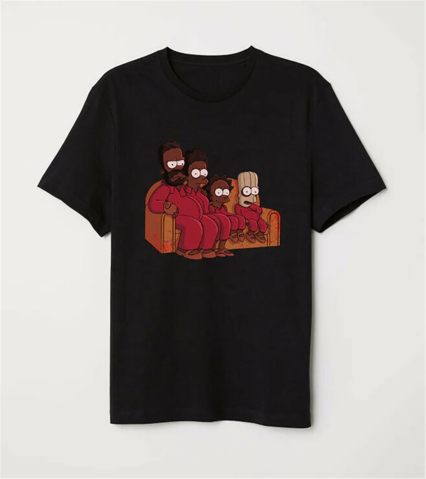 Американский семейный Гомер Мардж Барт Лиза смешной ужас пародия черная