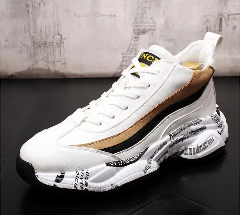 

2021 Casual Men Shoes Platform Sneakers Vintage Male Thick Sole Trainers Running Shoes High Quality Youth Boy Gym Teenagers
