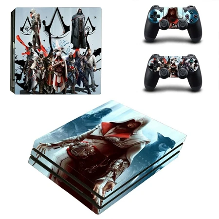 Горячая игра кожи Наклейки Обложка для PS4 Pro Playstation 4 Pro консоль+ 2 контроллера геймпад виниловые наклейки игровые аксессуары - Цвет: YSP4P-0268