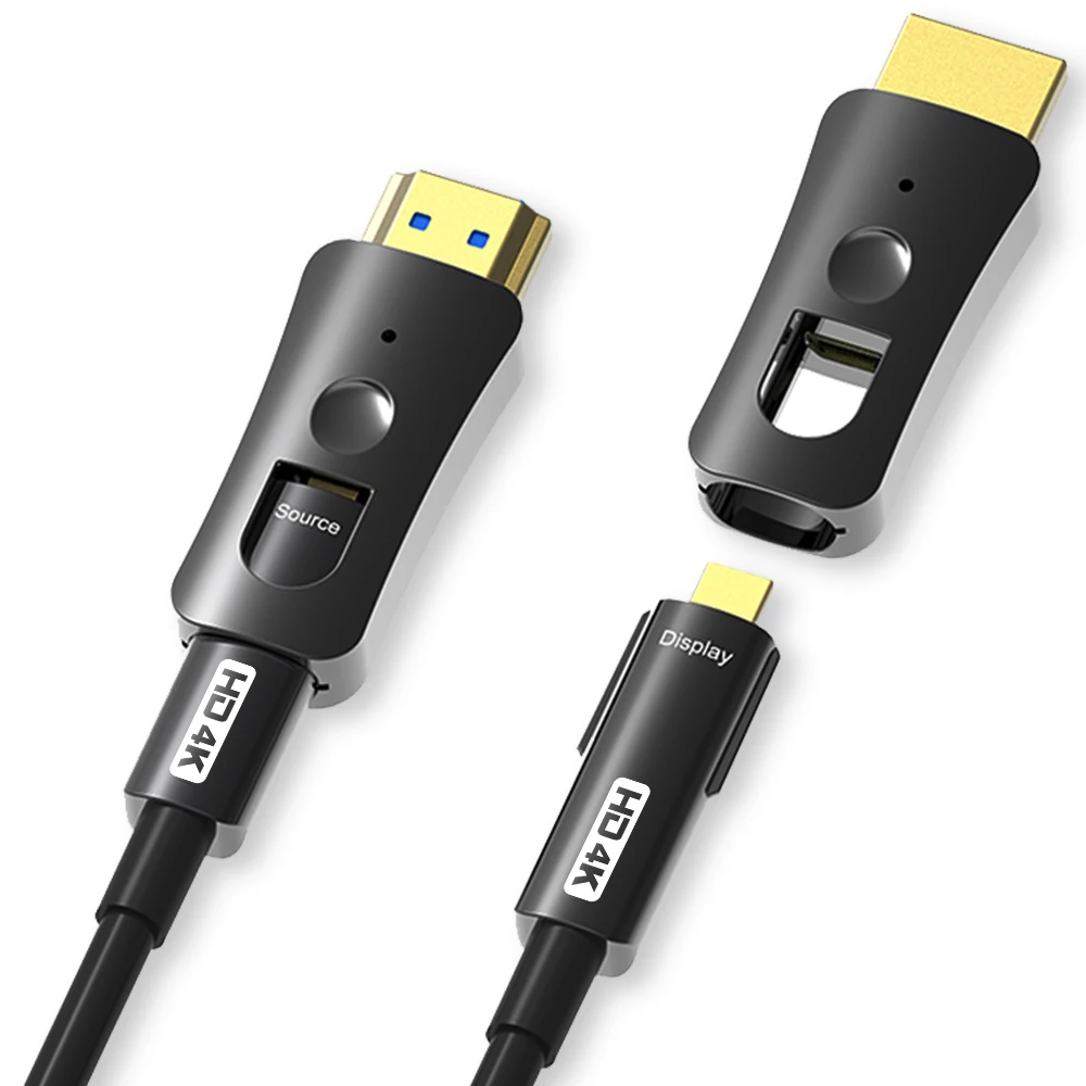 10 м 20 30 HDMI совместимый оптоволоконный кабель 4K @ 60 Гц 18 Гбит/с HDR Dolby HDCP2.2 ARC с двумя