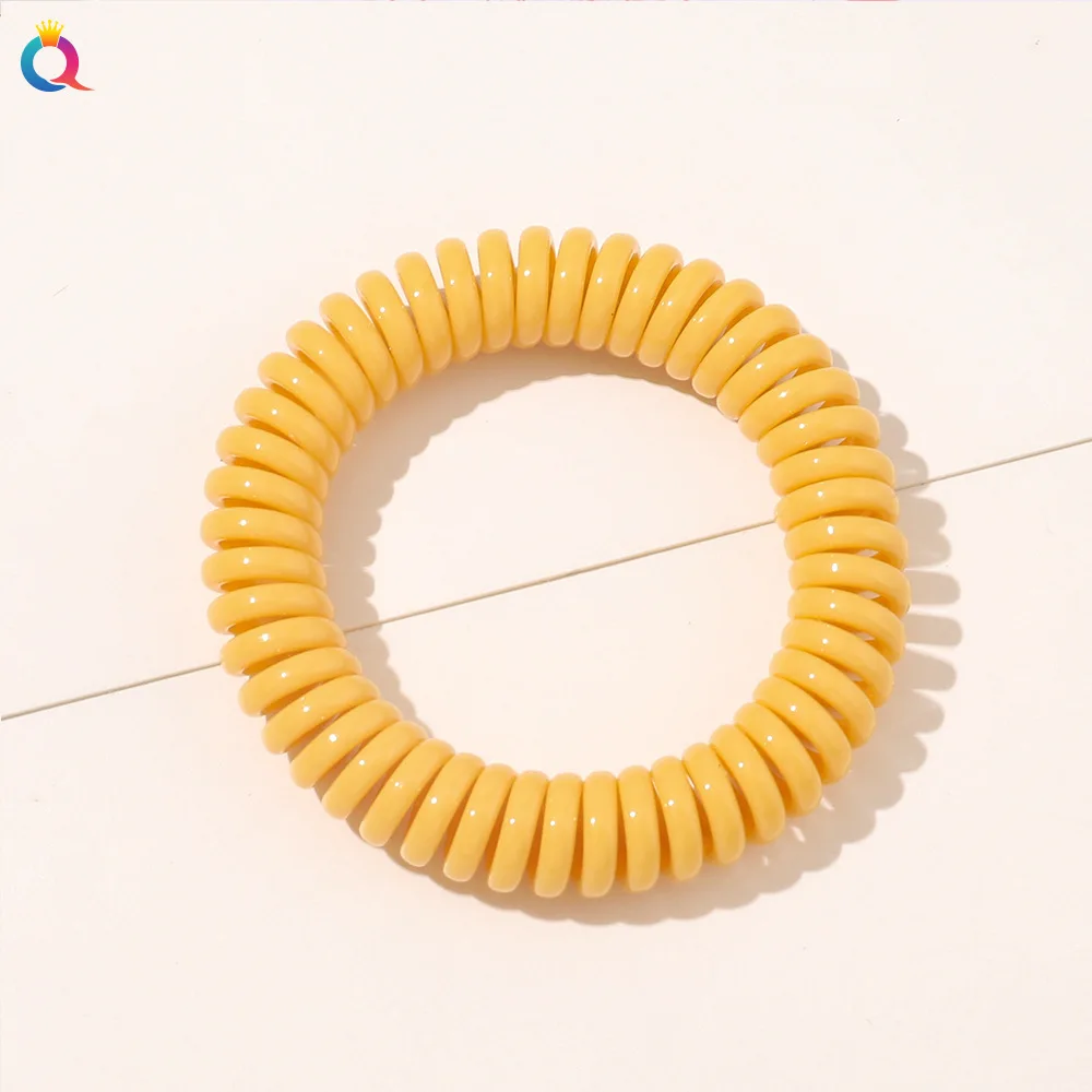 

Women Hair Rubber Bands Multi-colors Telephone Wire Cord Elastic Hair Bands Pony Tails Holder Hair Tie Rope Headwear Jewelry Acc