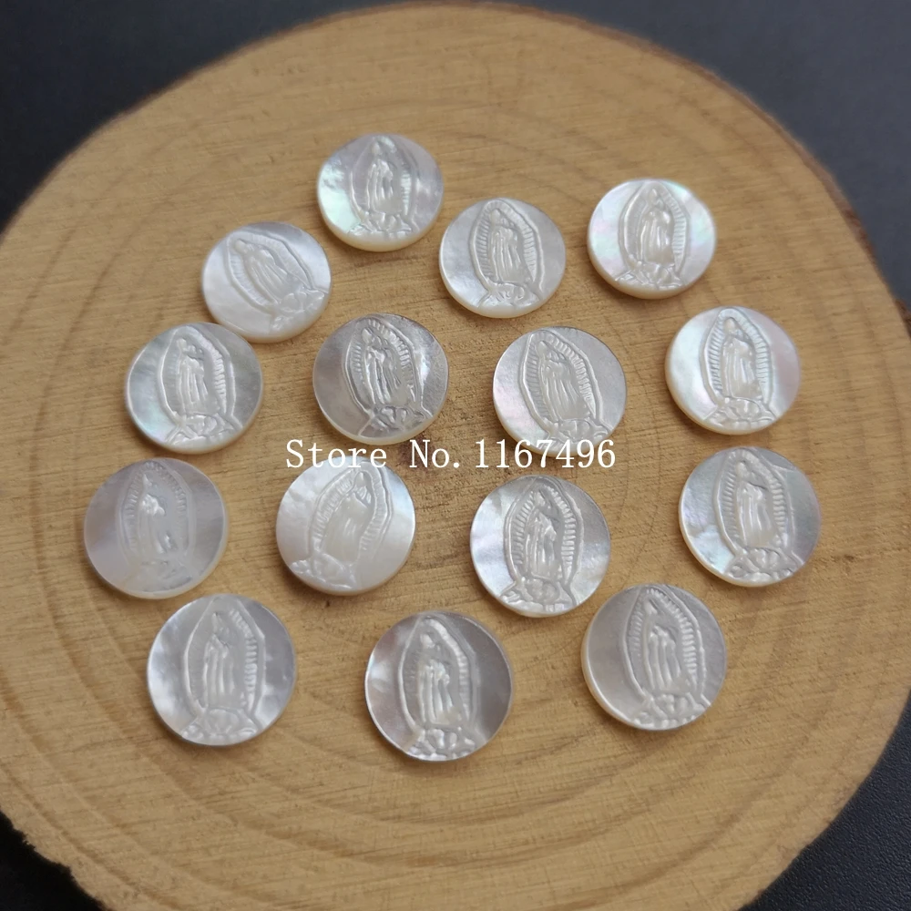50 шт./лот 10 мм натуральные девственные гуадалупы перламутровые ракушки для
