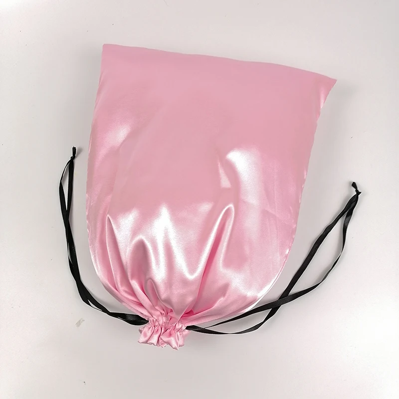 

20PCS Custom Logo Silk Satin Virgin Hair Packaging Bag HandBag/Makeup/Eyelash/Shoes/Clothes/Home Storage Drawstring Bags