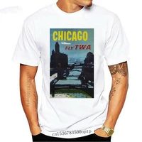 chicago fly twa 1955 ca int airlines posters t shirt s to 5xl