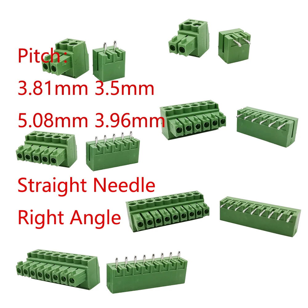 

5 пар 15EDG 3,81 мм 3,5 мм 5,08 мм 3,96 мм KF2EDG PCB винтовая Клеммная колодка коннектор прямой/прямоугольный Штекерный разъем 2-12Pin