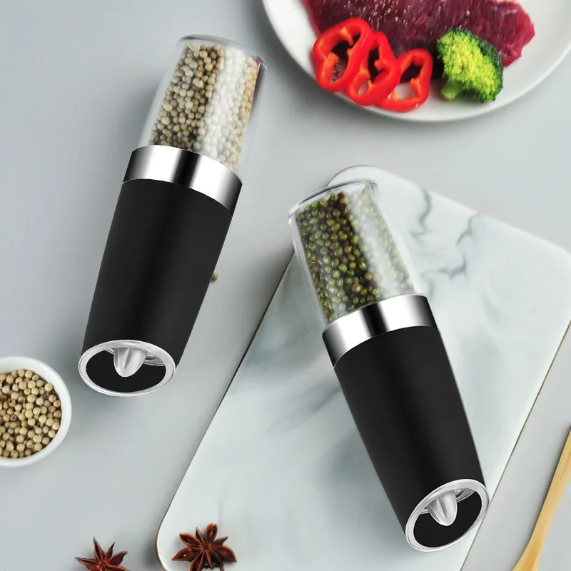 

Electric Salt Pepper Grinder Pepper Mill Kitchen Spice Automatic Gravity Shaker Adjustable Coarseness Cooking BBQ Seasoning Tool