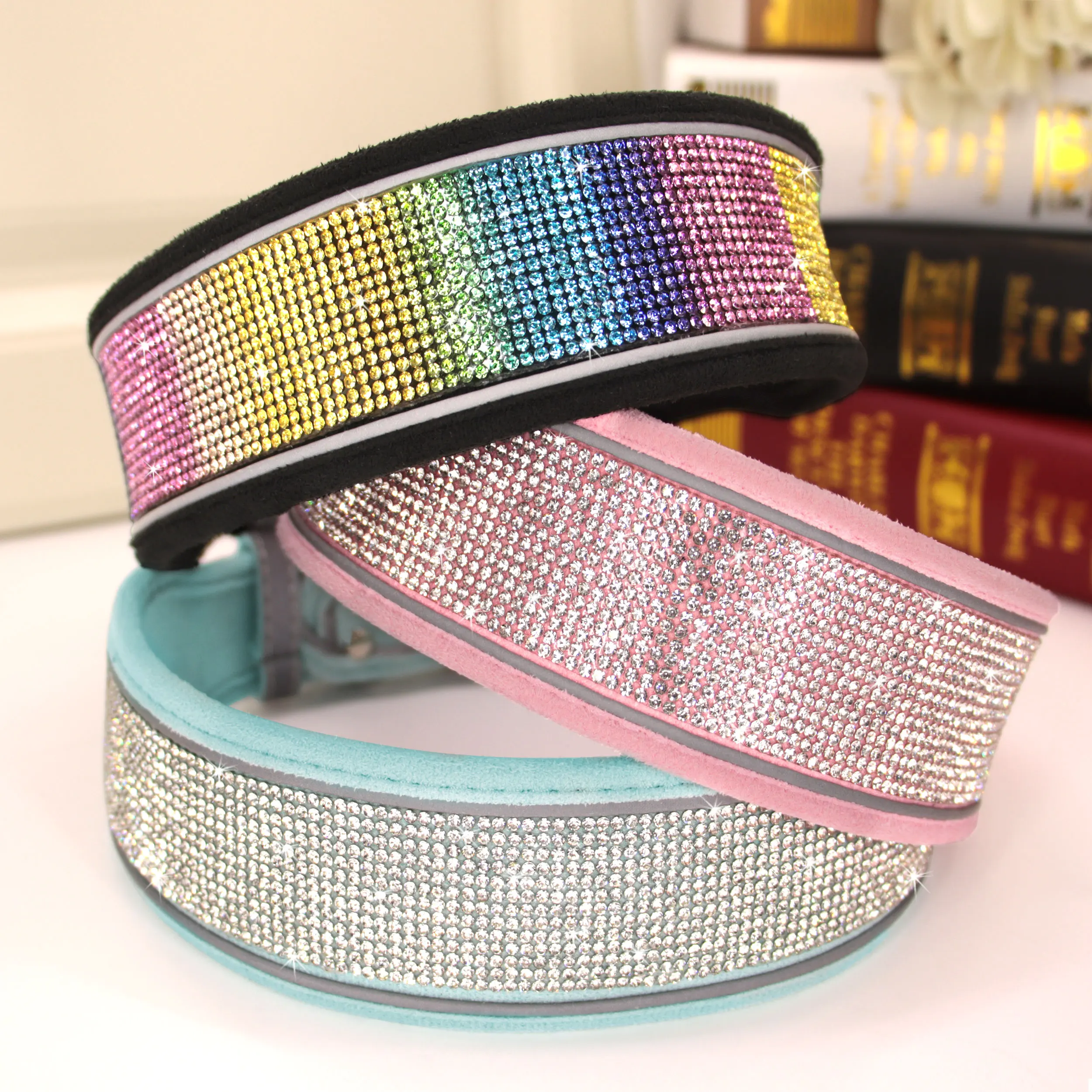 

Bling Rhinestone Leather Dog Collars For Small Medium Large Dogs Adjustable Puppy Pet Collar Chihuahua Yorkie Dog Accessories