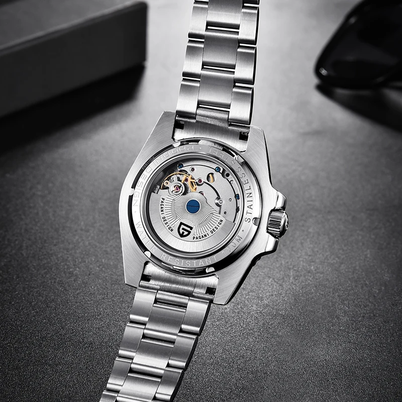

PAGANI DESIGN 40MM GMT Automatic Mechanical Watch Men Luxury Sapphire Glass Ceramic Bezel All steel Waterproof 100M Men Watches