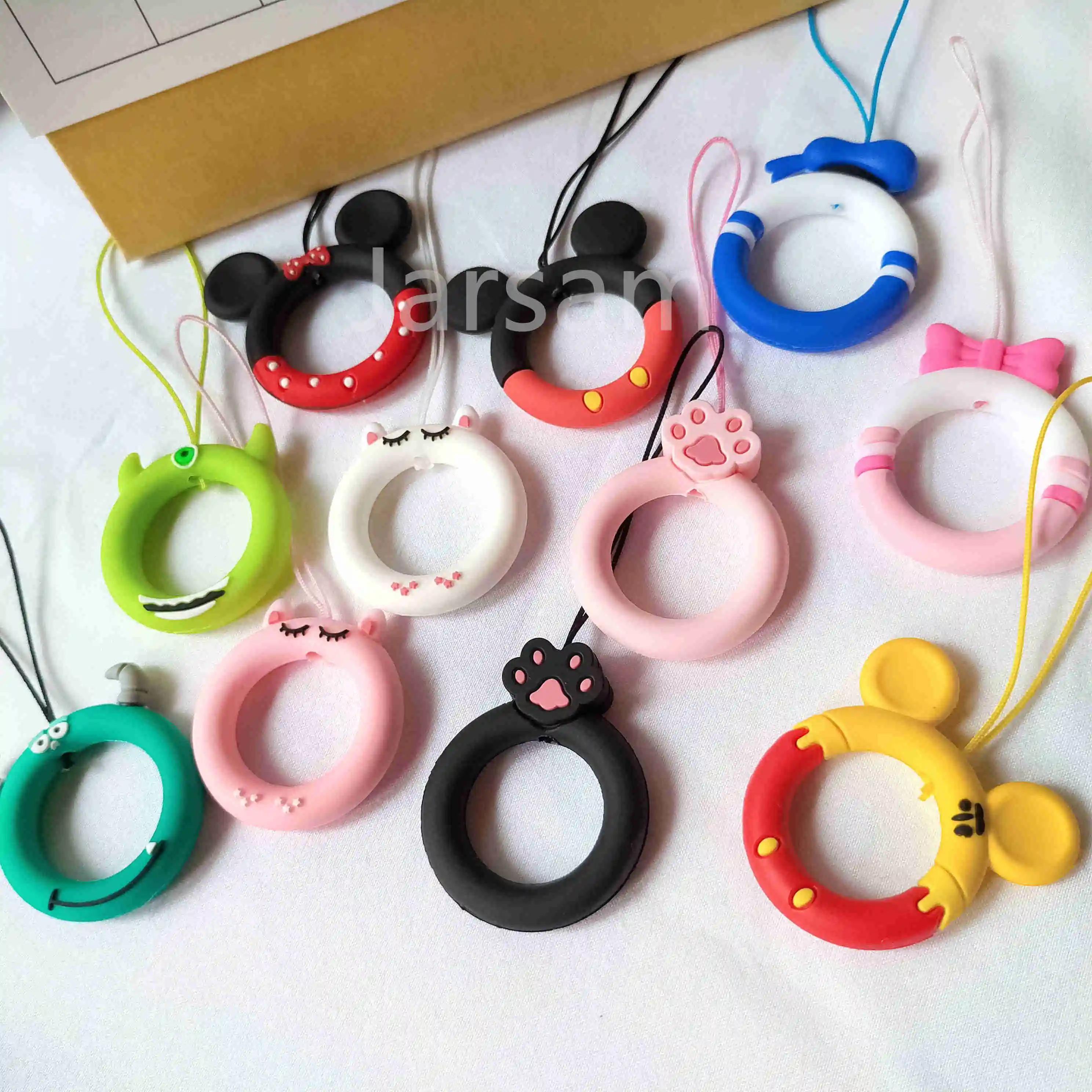 Оптовая продажа мобильный телефон милый мультфильм милое кольцо на палец