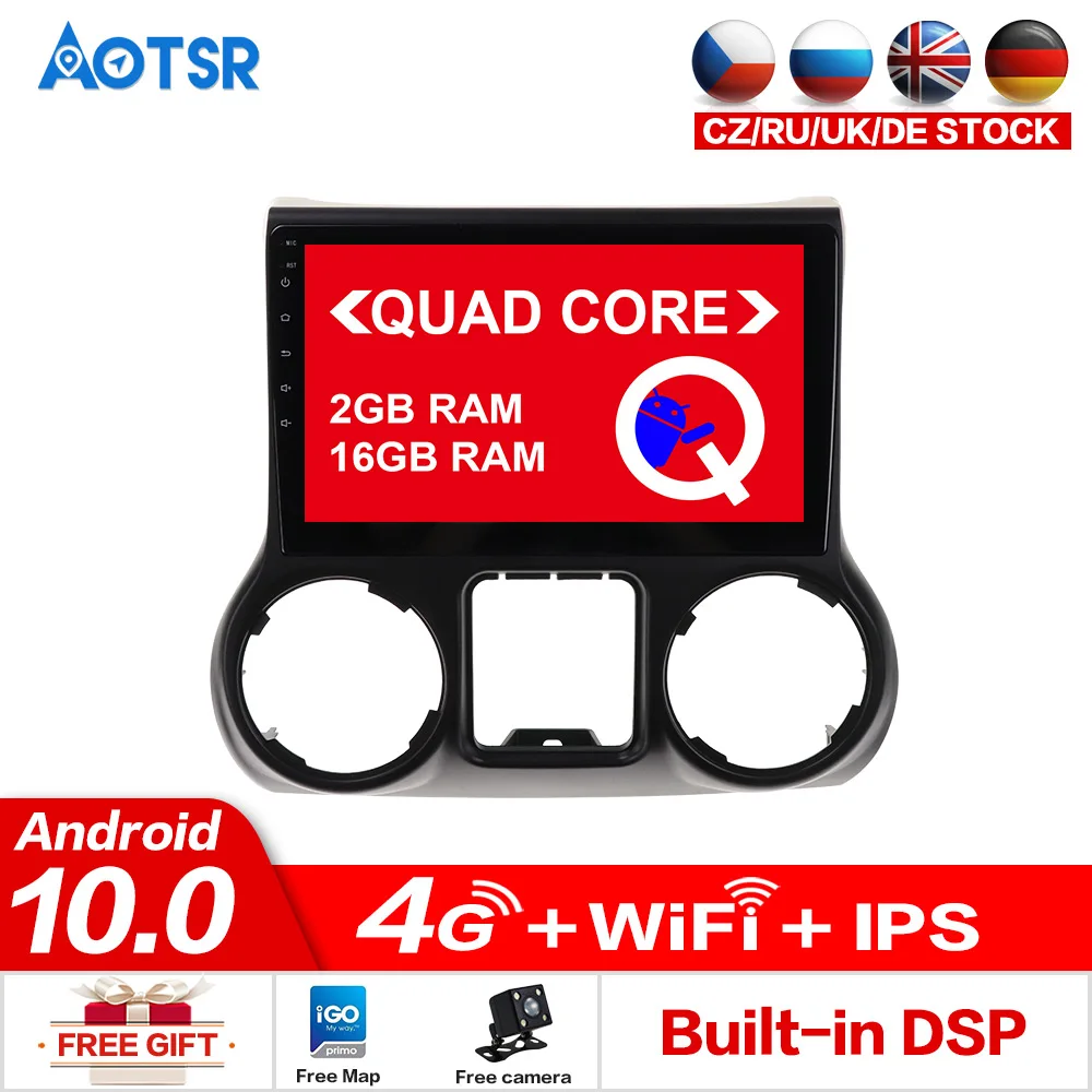 Автомобильный GPS-трекер AOTSR Android 10 0 для Jeep grand wrangler 2011-2016 навигация головное