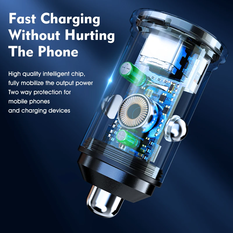 licheers car charger usb 5a phone fast charging 2 port 12 24v cigarette socket lighter for iphone xiaomi huawei power adapter free global shipping
