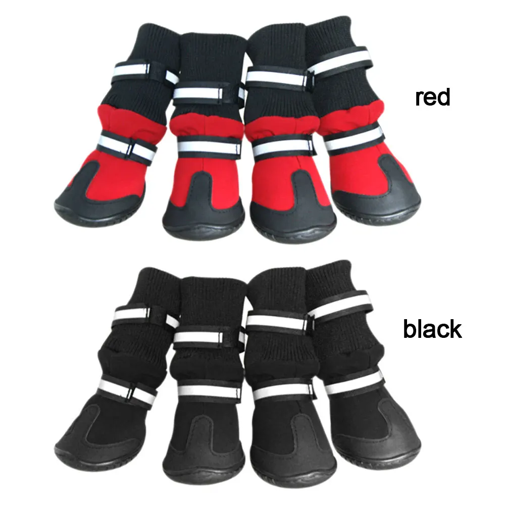4 шт. водонепроницаемые зимние Нескользящие сапоги для собак|Обувь собак| |