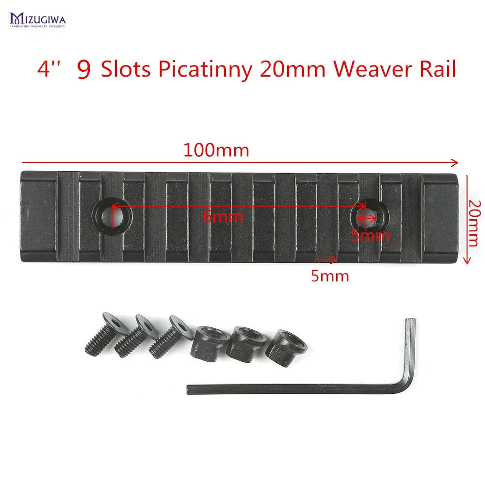 4 inch mount MIZUGIWA 14 см 5,5 ''Пикатинни Вивер 20 мм рельсовый прицел крепление База 13 слотов винтовка ружье дробовик 500590835 серия Охота Каза - Цвет: 4 inch mount
