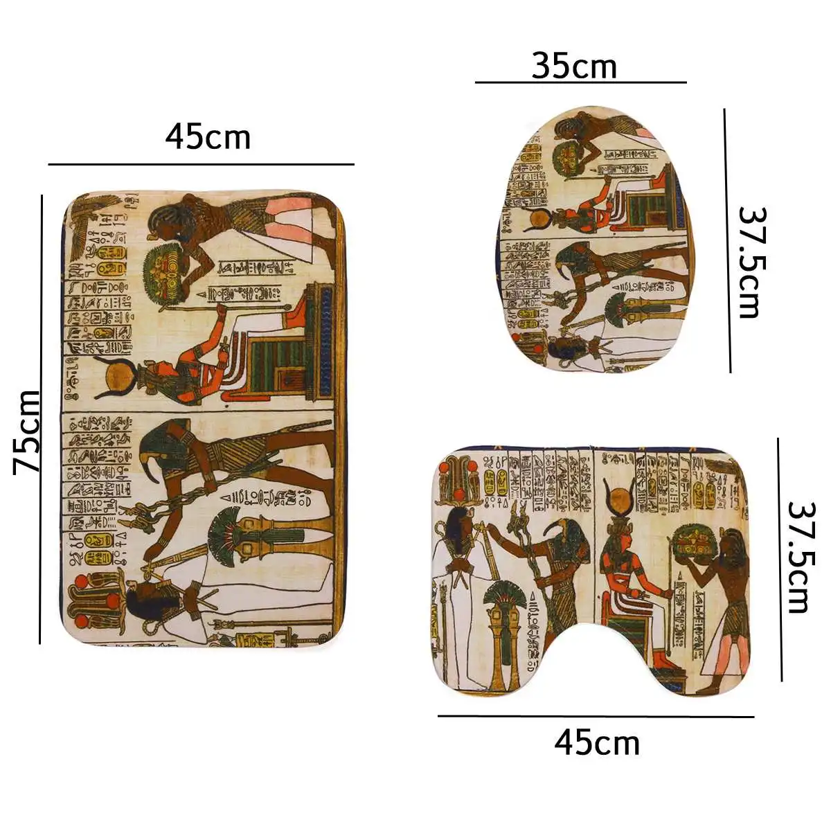 Этнический гобелен с античной египетской печатью занавески для душа в ванной