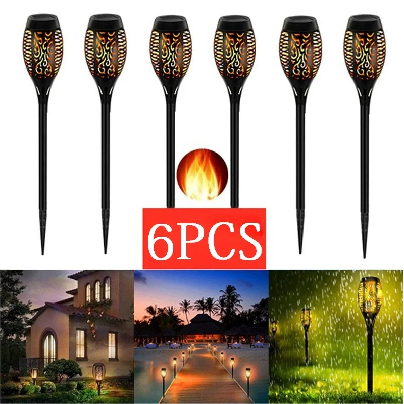 

Solar Light Outdoors Solar Lamps LED Solar Flame Light Lamp Flickering Waterproof Christmas Lights Sun Light Street Lights Solar