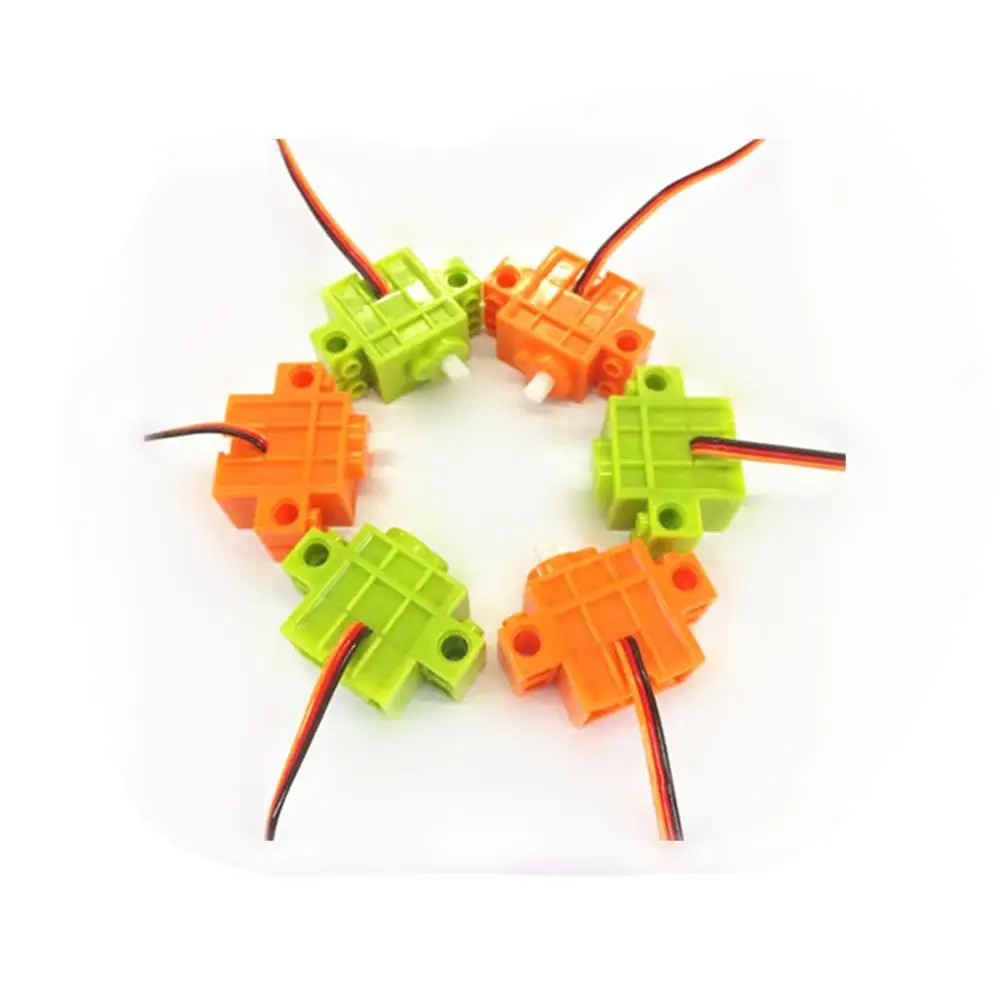 4 шт./лот 9g сервопривод Geek вращение на 360 градусов для Micro:bit Lego Robot Smart Car DIY зеленый