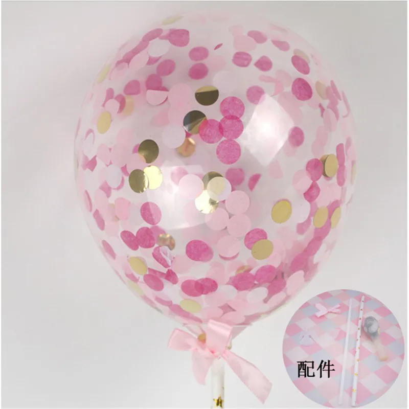 balloon pink Cakelove Белые Крылья Ангела торт комплект экстракласса счастливое украшение для торта ко дню рождения розовый Фламинго верхушка для торта украшения детский душ - Цвет: balloon pink