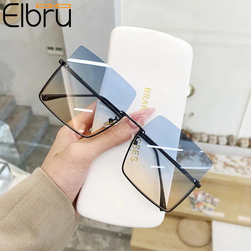 Elbru новые модные женские оверсайз в полуоправе металлические Квадратные Солнцезащитные очки женские роскошные очки Солнцезащитные очки женские солнцезащитные очки|Женские солнцезащитные очки| | АлиЭкспресс