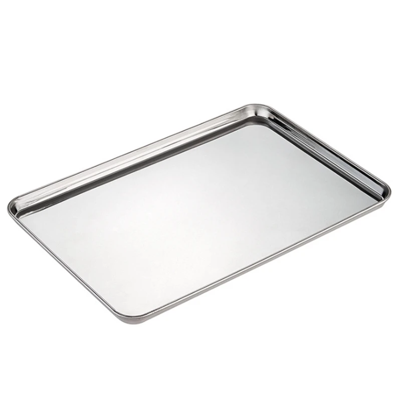 

3PCS Flat Bottom Square Tray Home Thickened Tray Kitchen Sushi Storage Tray Barbecue Tray