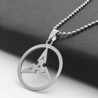 10 stainless steel triangle dart pendant necklace geometric round triangle arrow game watch pioneer darts necklace jewelry