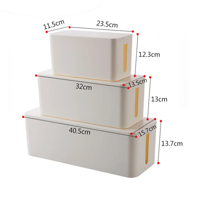 

Cable Protection Box Creative Plastic Removable Cover Design Convenient Power Switch Heat Emission Prevent Dust Safety Organizer