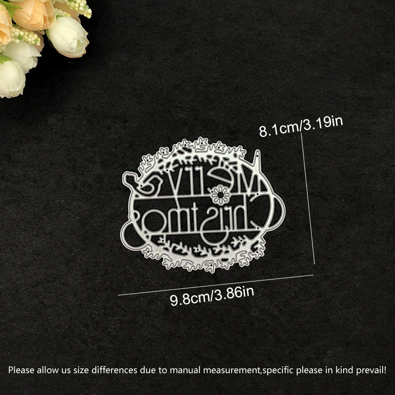 Счастливого Рождества металлические Вырубные штампы сделай сам крафтовые