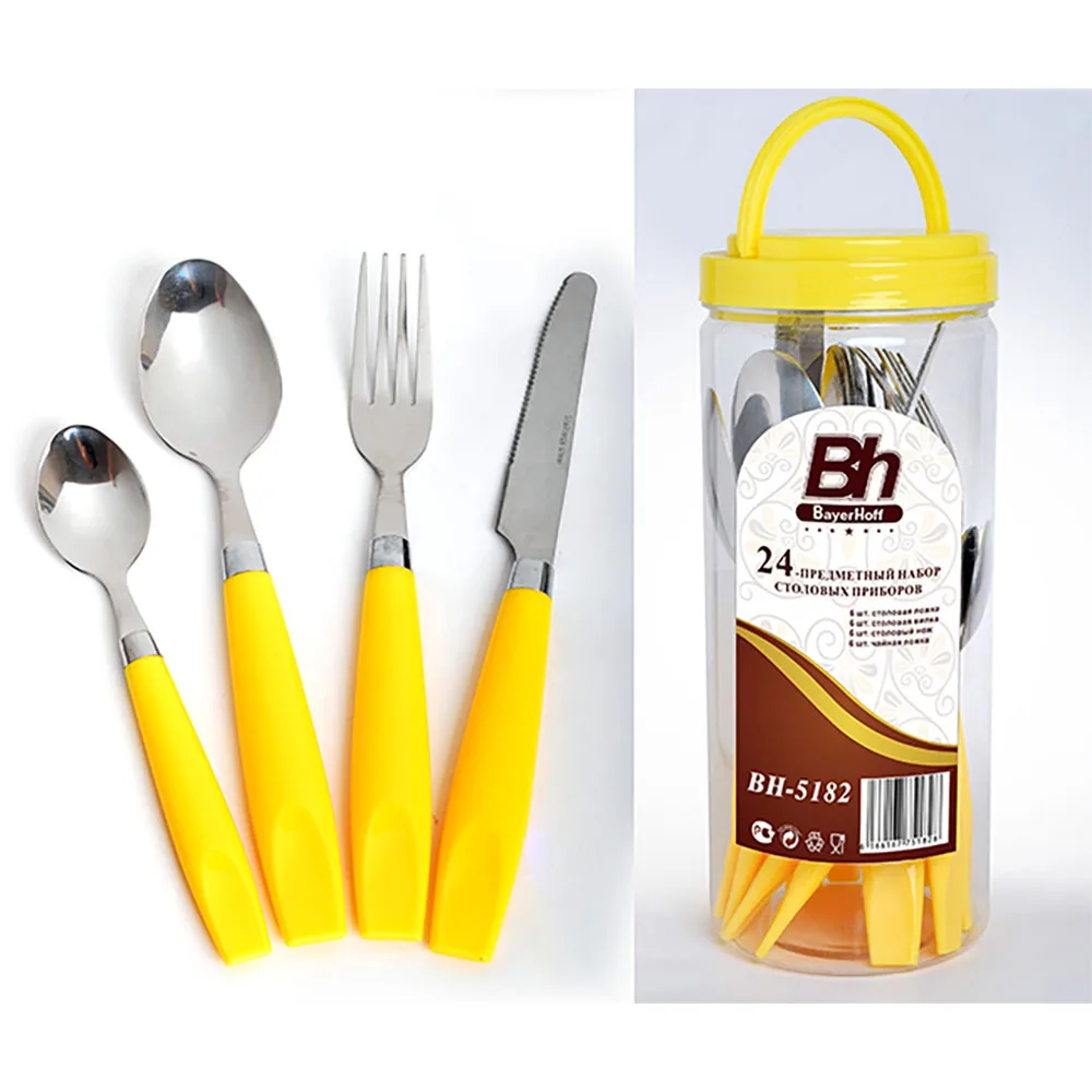 Набор столовых приборов из нержавеющей стали 24 шт. набор палочек для еды|Столовые