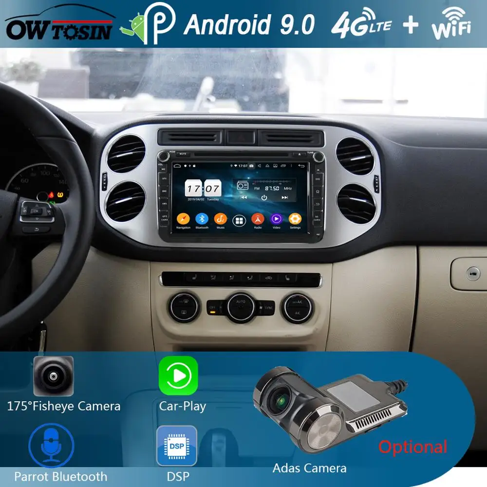 8 &quot1280*720 Android 9 0 8Core 4G 64G Автомобильный DVD GPS радио плеер для Skoda Octavia Fabia Superb VW Passat CC B6