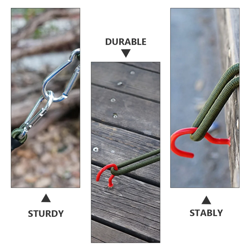 

4pcs Bungee Cords with Hooks Long Clothesline Luggage Rope Bandage Strap
